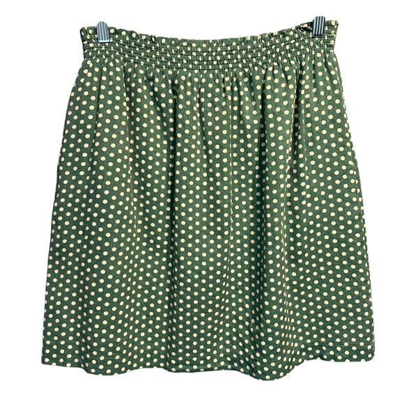 Anthropologie COMME TOI Polka Dot SKIRT with POCKETS Cottagecore Large - Picture 2 of 8
